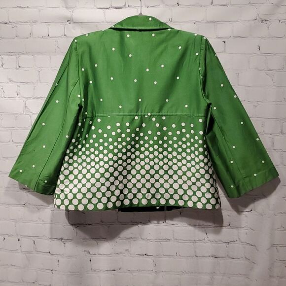 Dressbarn green and white polka dot jacket - Picture 6 of 6
